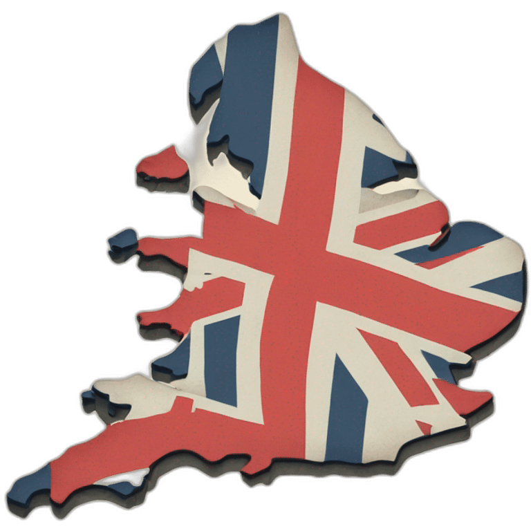 Map of England with English flag emoji