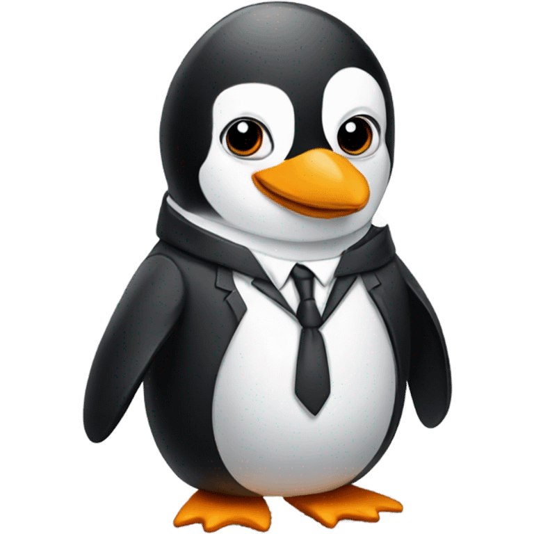 Penguin with a suit emoji