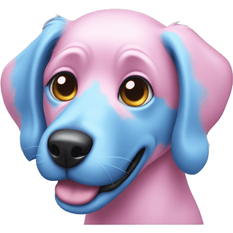 pink blue dog emoji