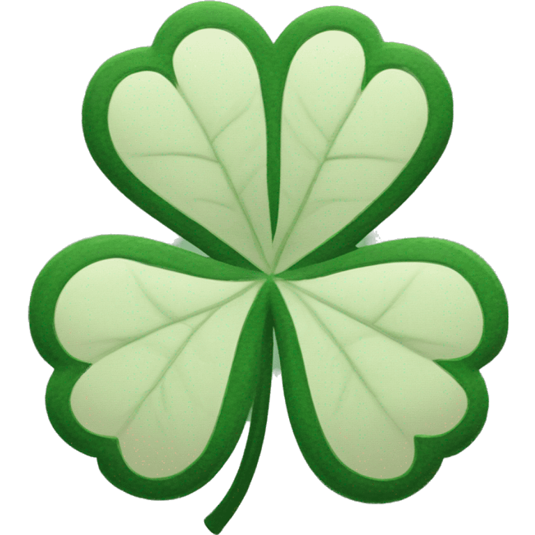 black five leaf clover emoji