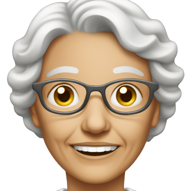 old lady with apple vision pro
 emoji