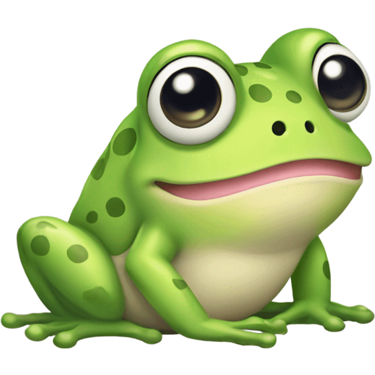 Cute kawhii frog emoji