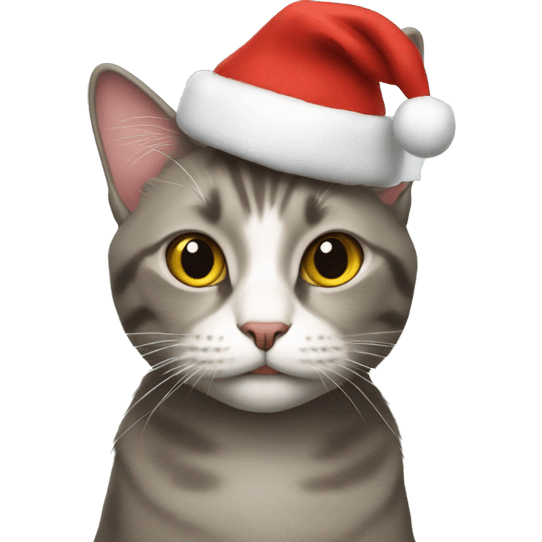 The cat in the Christmas hat  emoji