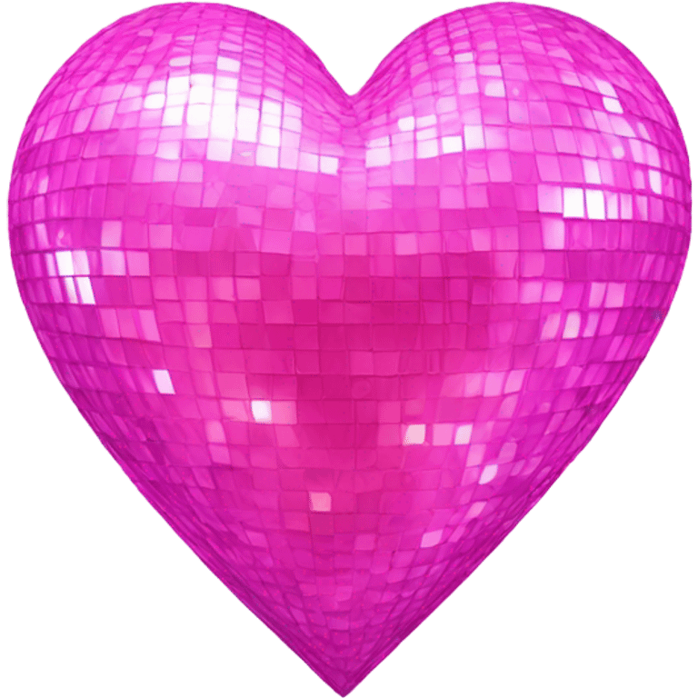 Disco heart, pink ￼ emoji