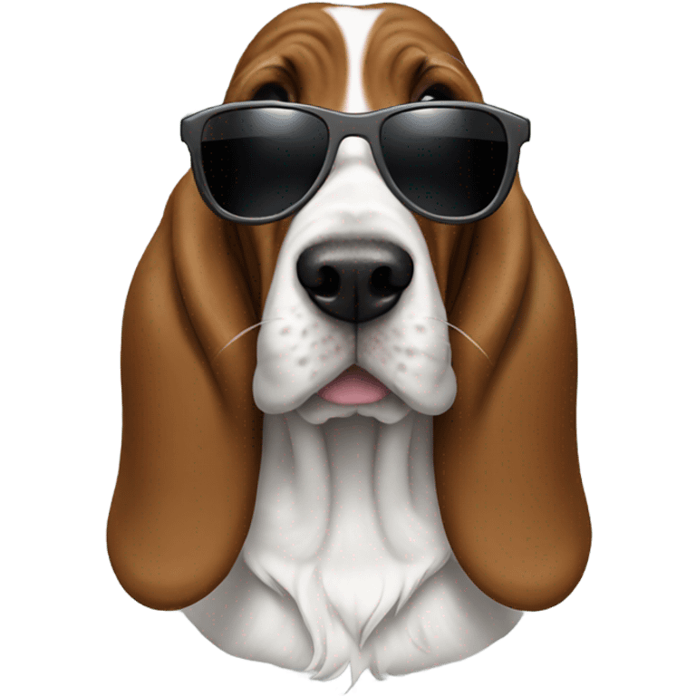 Basset hound with sunglasses  emoji