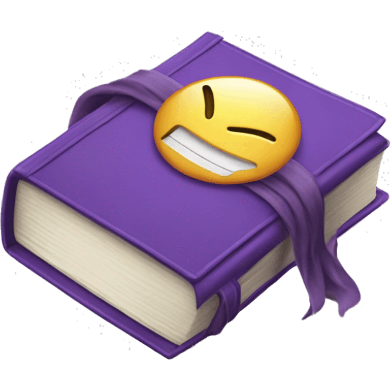 Closed purple book with volume 6 written on the cover. Make sure it's standing upright emoji