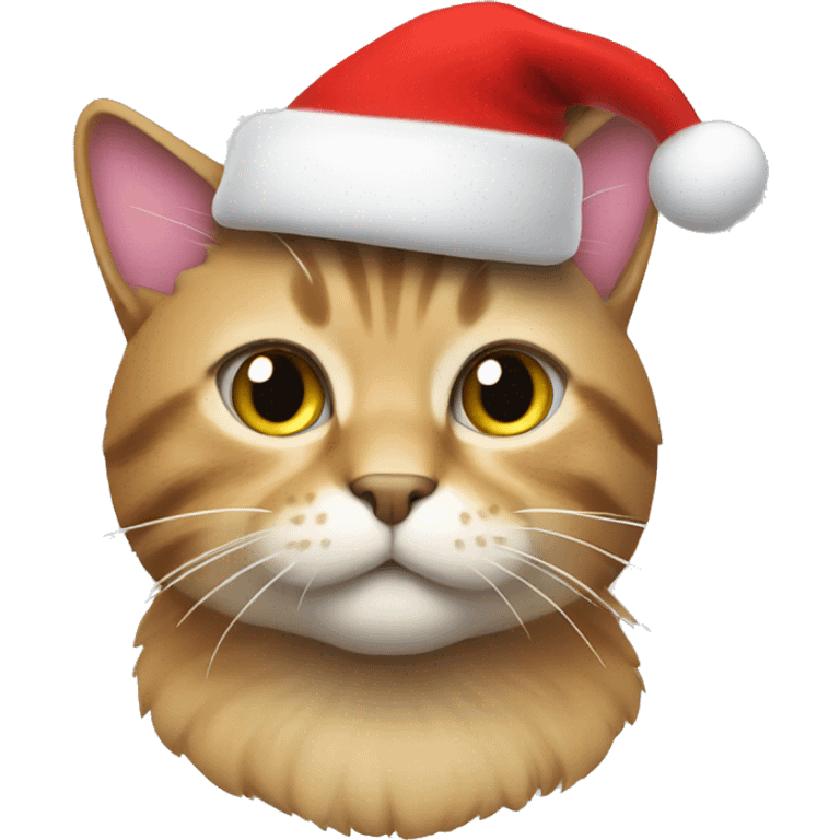 Cat with Christmas hat with lights  emoji