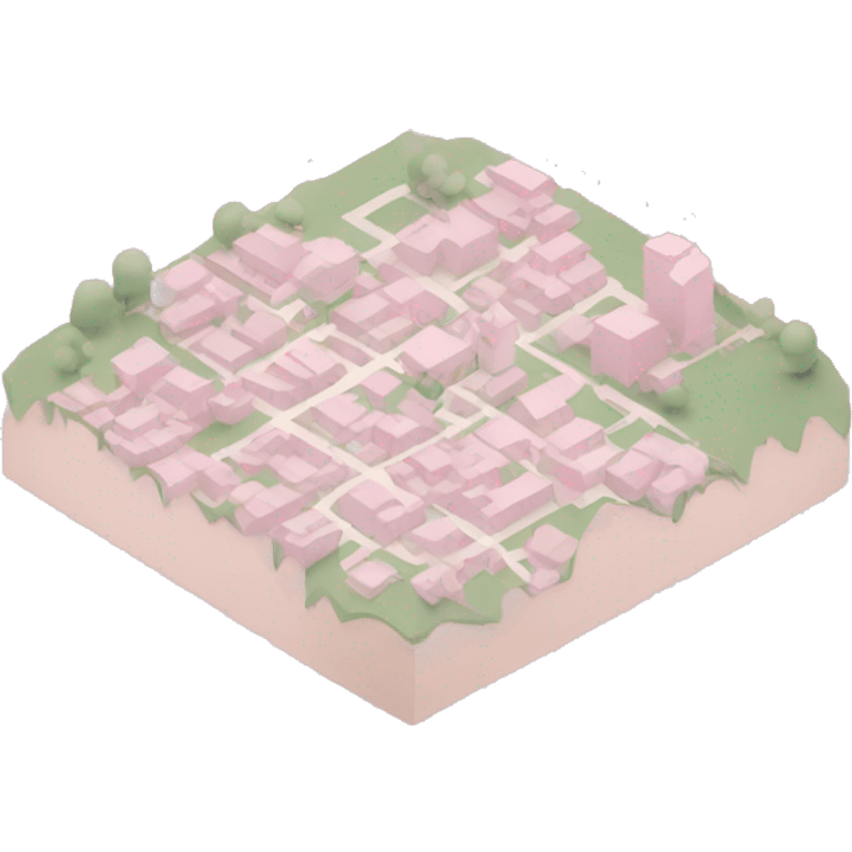 A pastel pink location map emoji