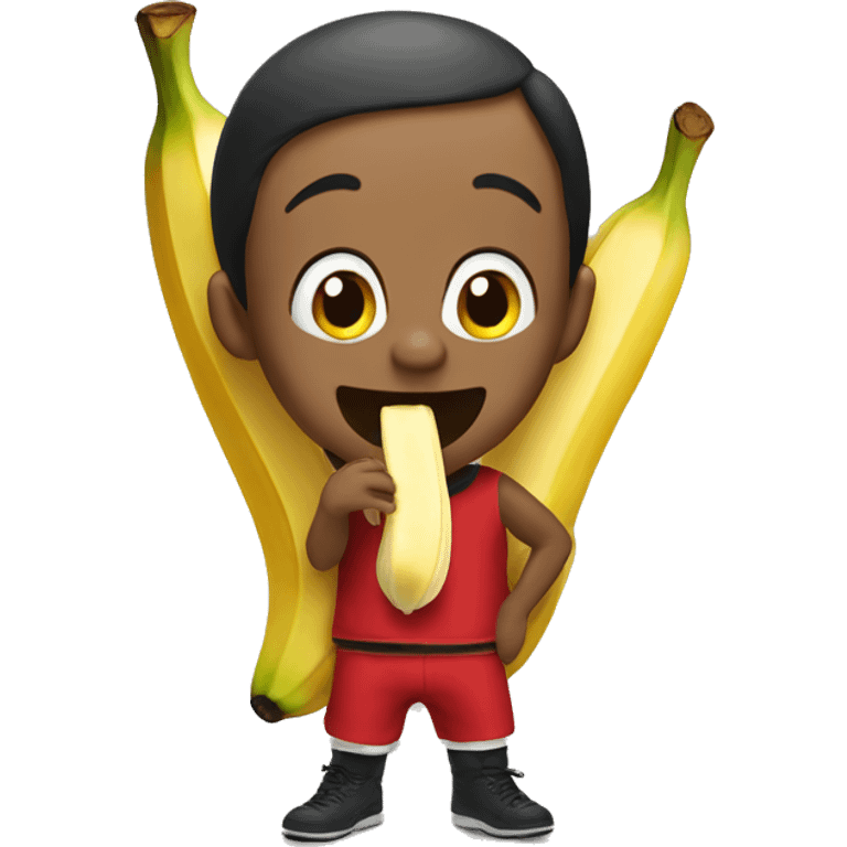 Sants eats banana emoji