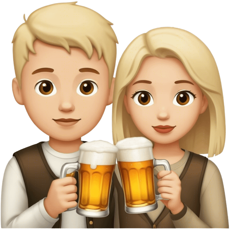 Boy girl beer emoji