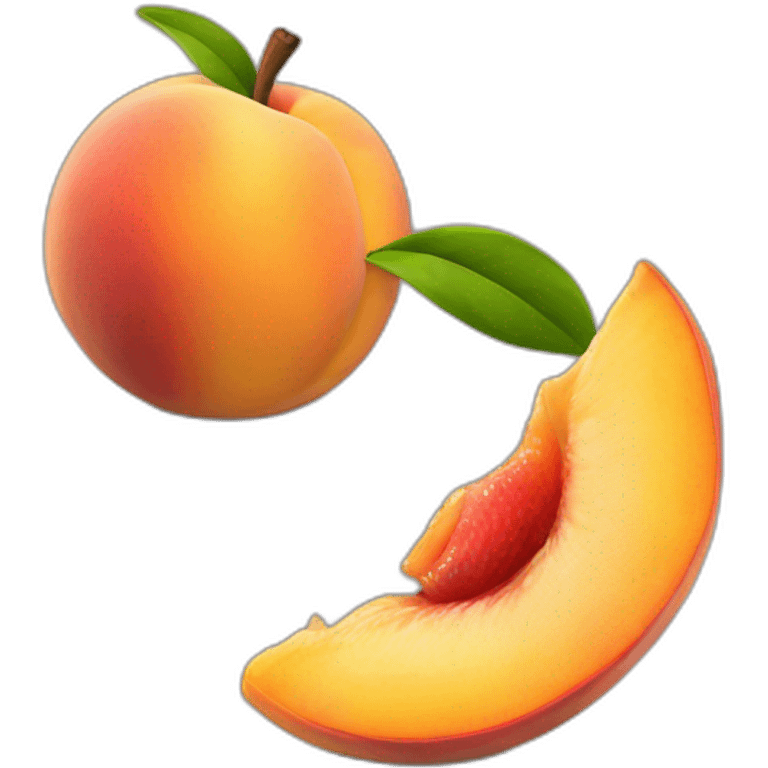 Bitten peach emoji