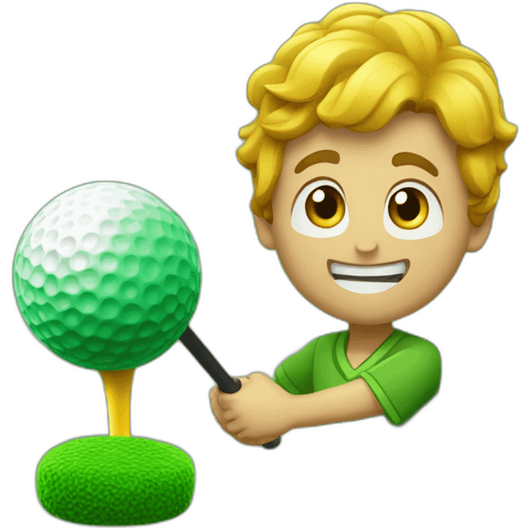 minigolf and brokkoli emoji