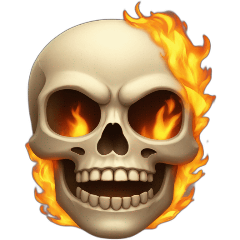 Skull fire emoji