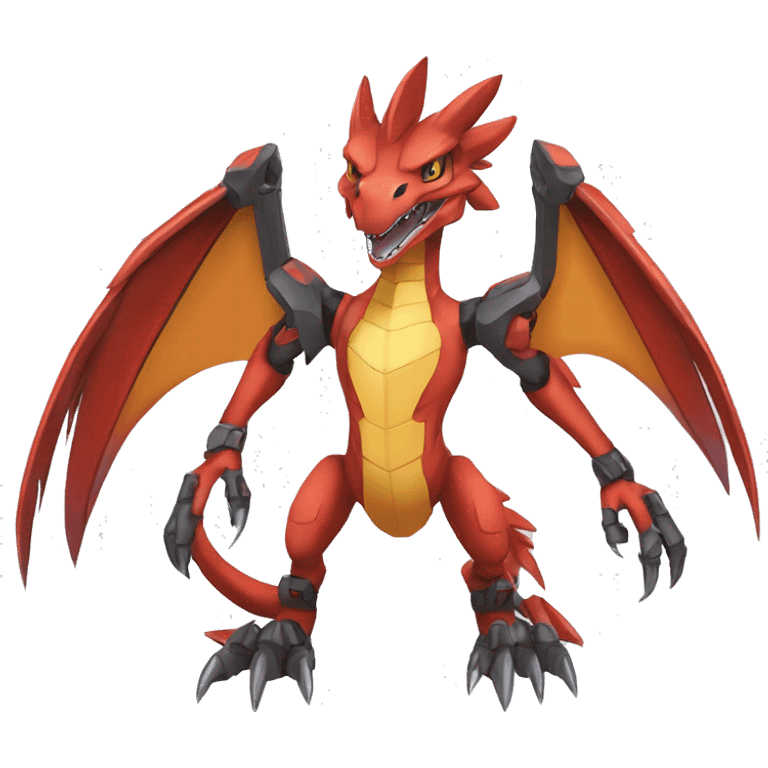  Cool Edgy Digimon-Fakemon-Guilmon-Velociraptor-Dragon-Mecha full body emoji