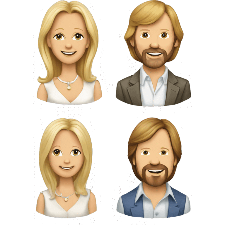 Abba Agnetha Fältskog, Björn Ulvaeus, Benny Andersson en Anni-Frid Lyngstad emoji