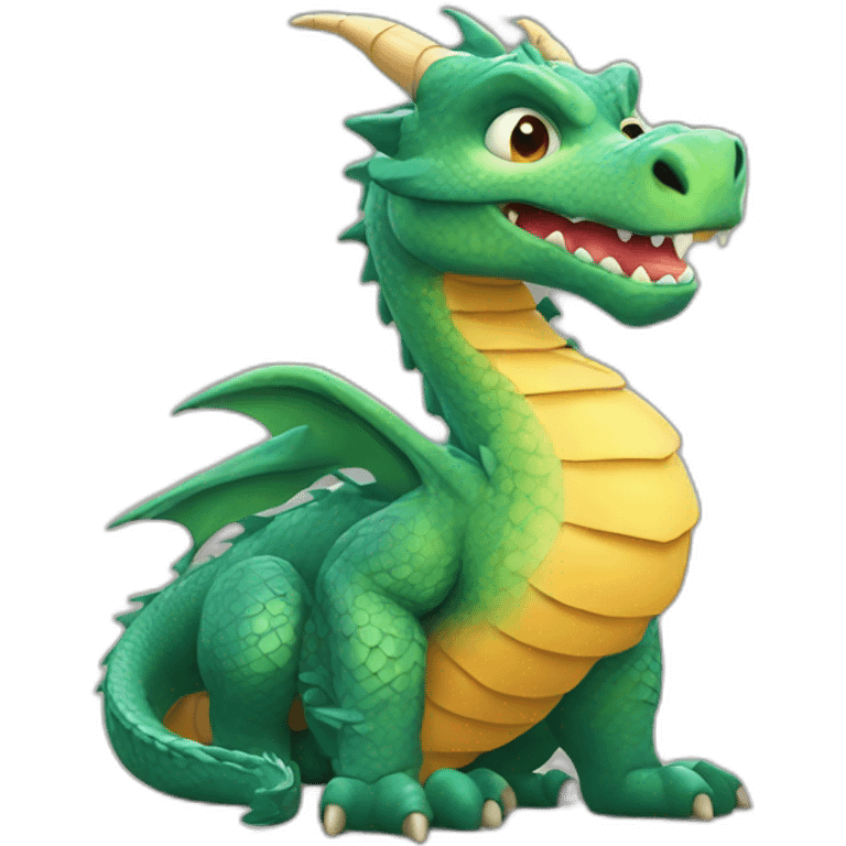 dragon with croissan emoji