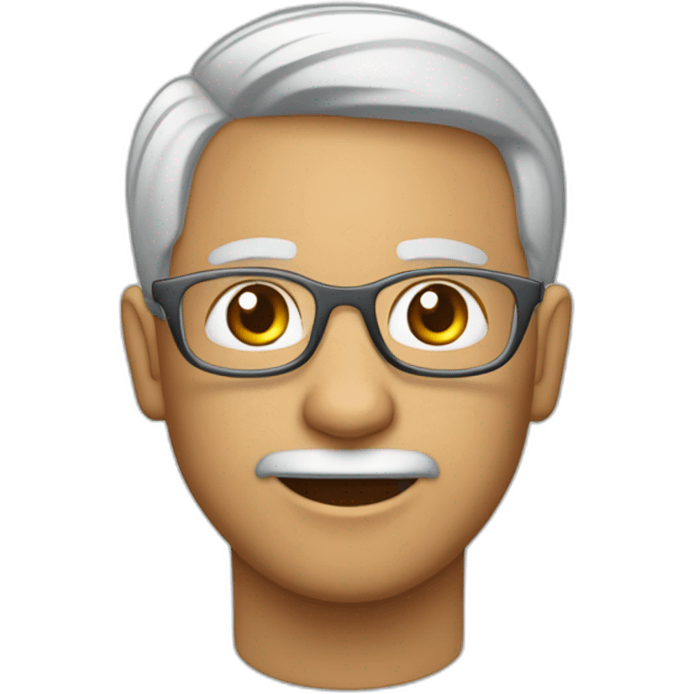 Menino com óculos redondo e correntes de prata emoji