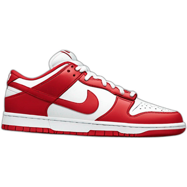 Nike dunk low red, robot emoji