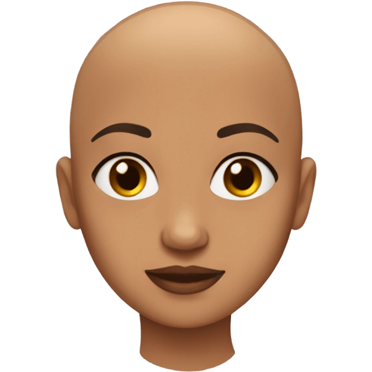 A bald brown skin girl emoji