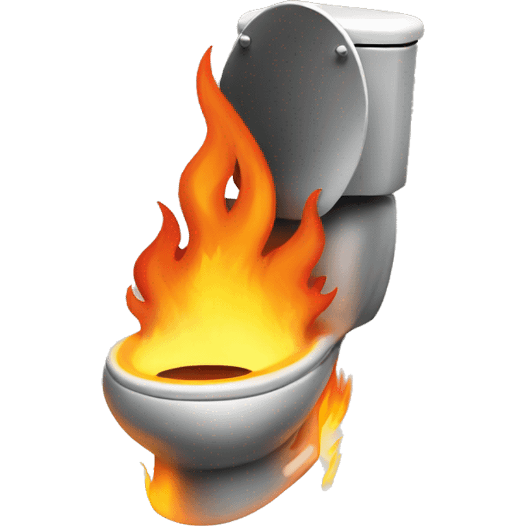 Toilet on fire  emoji