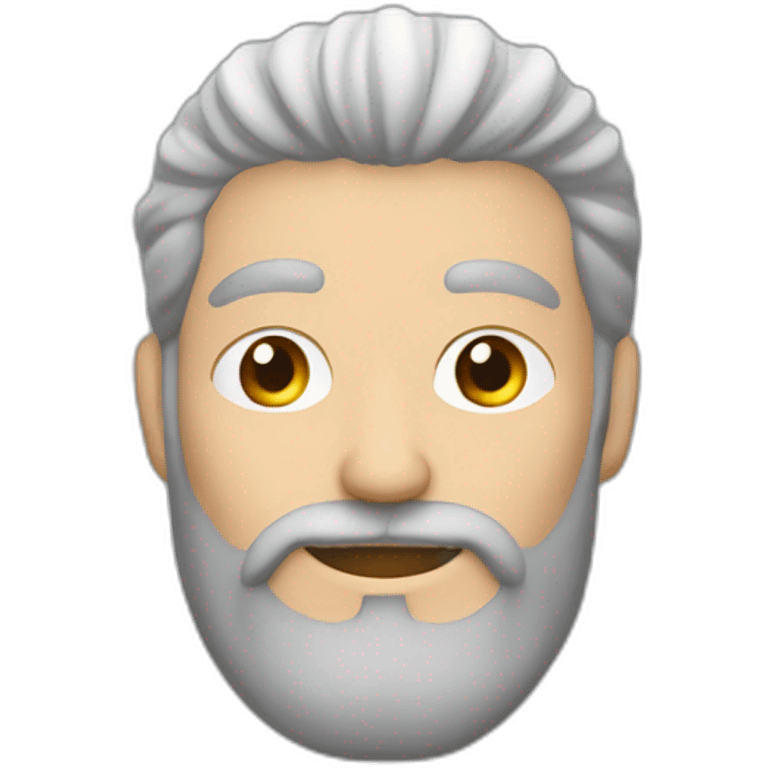 hombre blanco de pelo rojizo largo y barba rojiza emoji