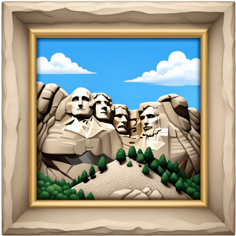 Cinematic Realistic Mount Rushmore Emoji emoji