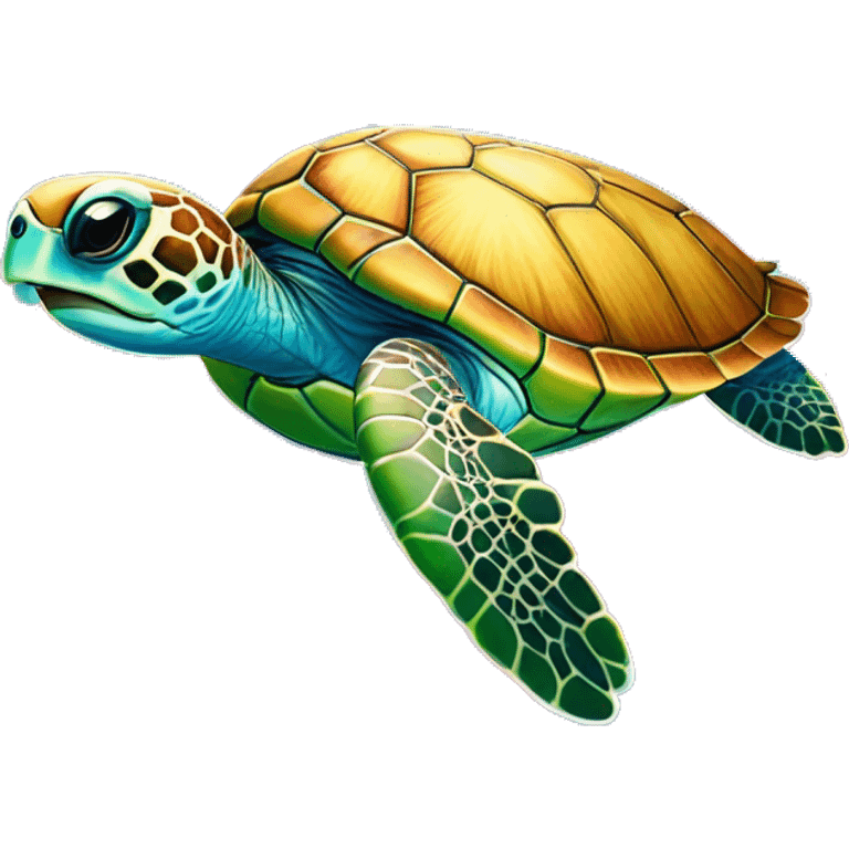 Lisa frank sea turtle  emoji