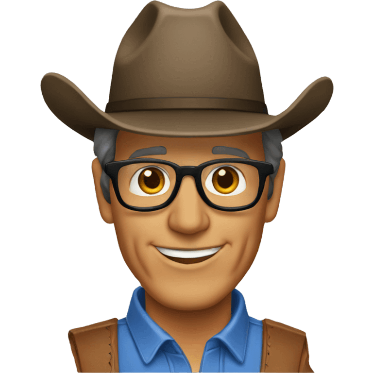 George strait with wrinkles and glasses  emoji