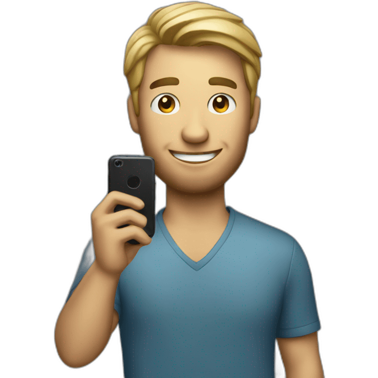 american guy holding a phone emoji