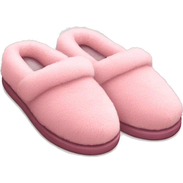 light pink fuzzy slippers  emoji