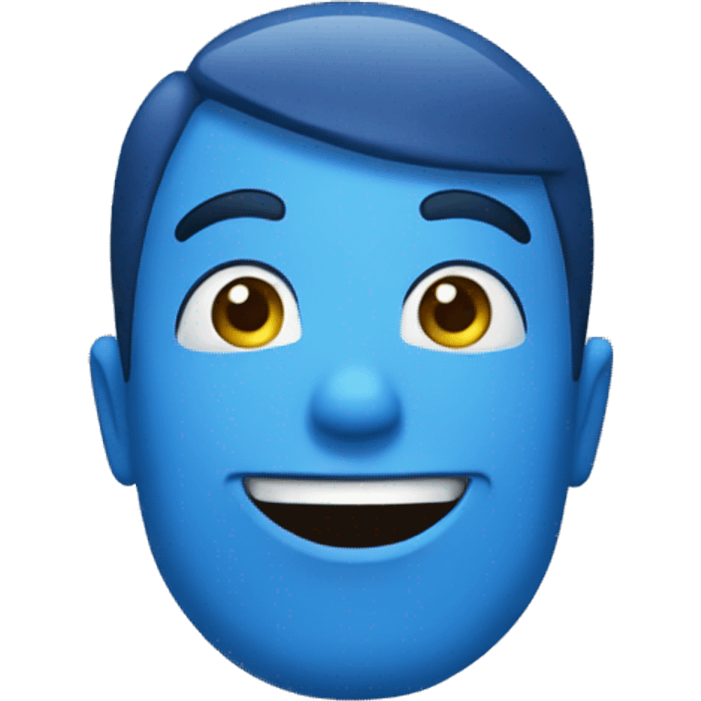 blue guy smirking emoji