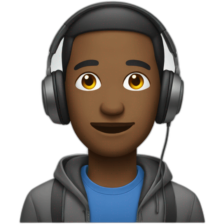 Man with headphones emoji