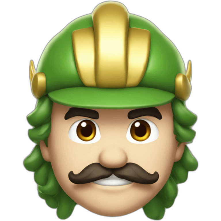 Super Mario  in Loki costume with horns marvel detail emoji