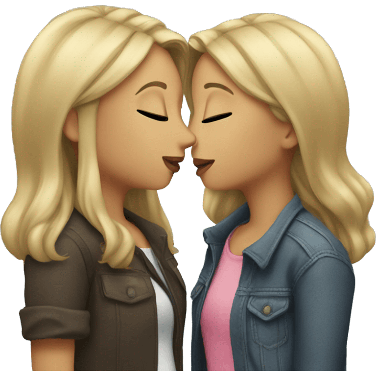 2 girls kissing emoji