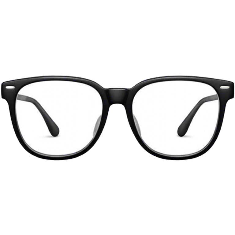 Standard black-framed glasses with a simple and classic design emoji