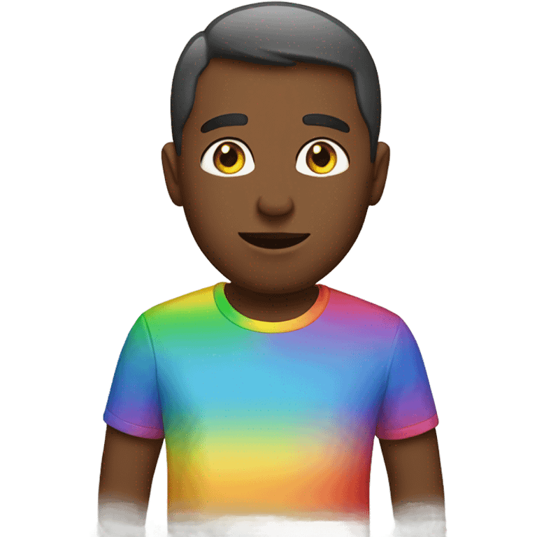 Full Person with a rainbow tshirt emoji