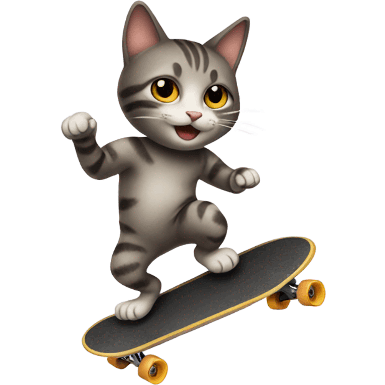 Cat skateboarding  emoji