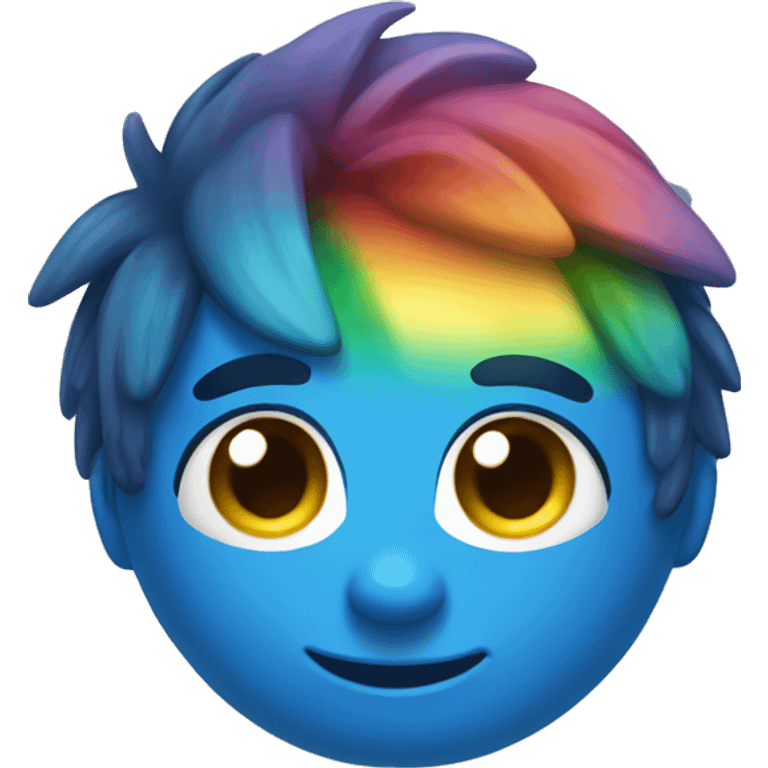 Blue rainbow friend emoji