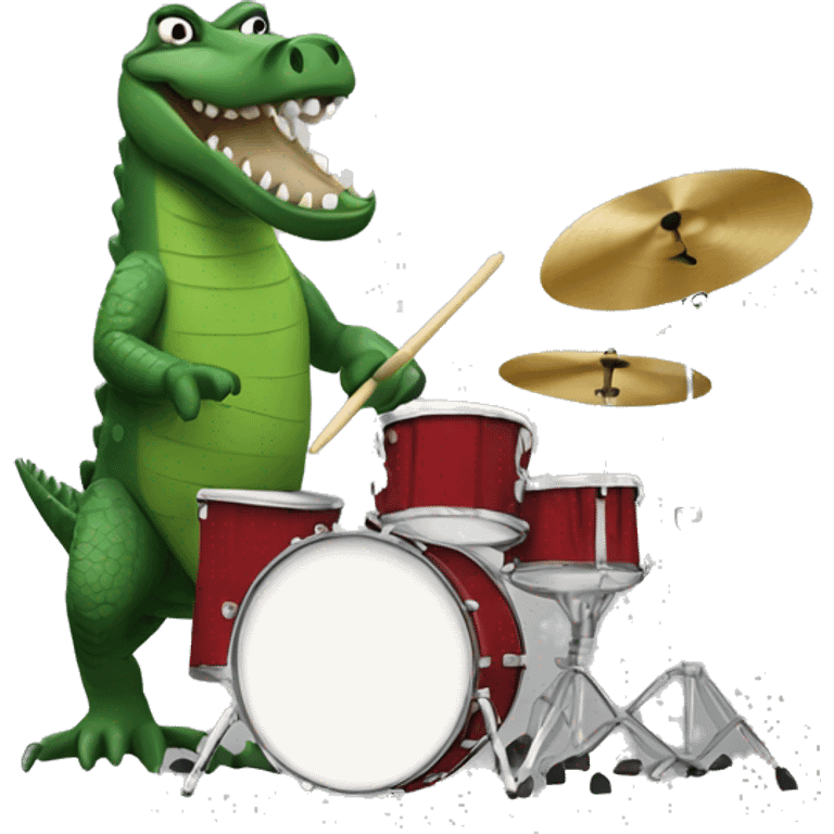 drummer crocodile emoji