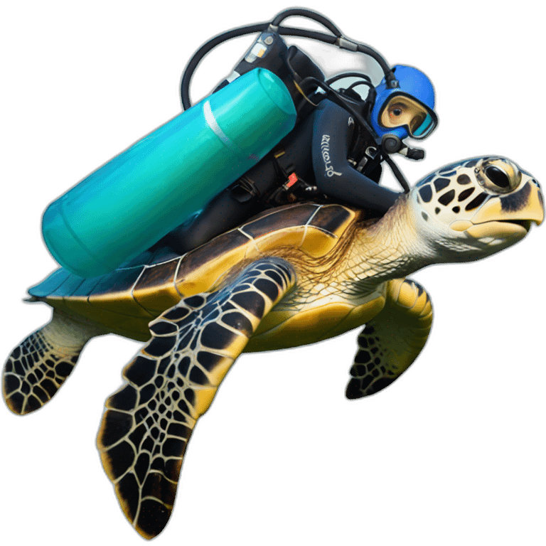 scuba diver, sea turtle emoji