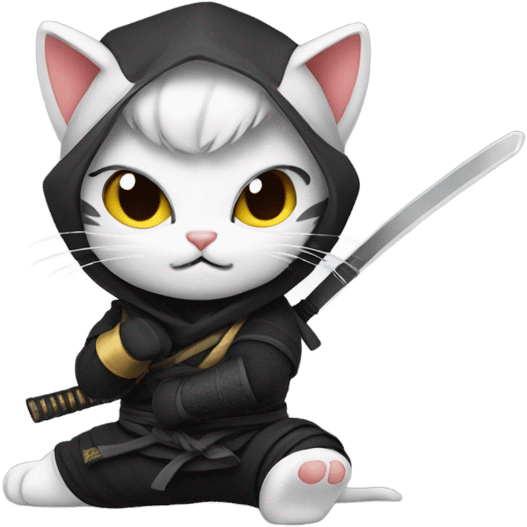 Kitty ninja emoji