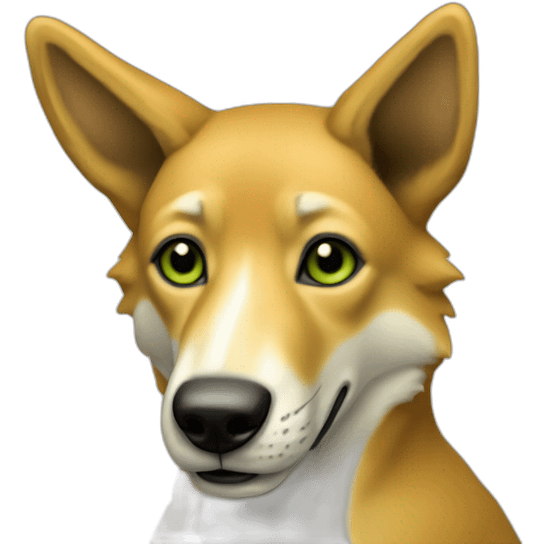 Green-furred dingo emoji