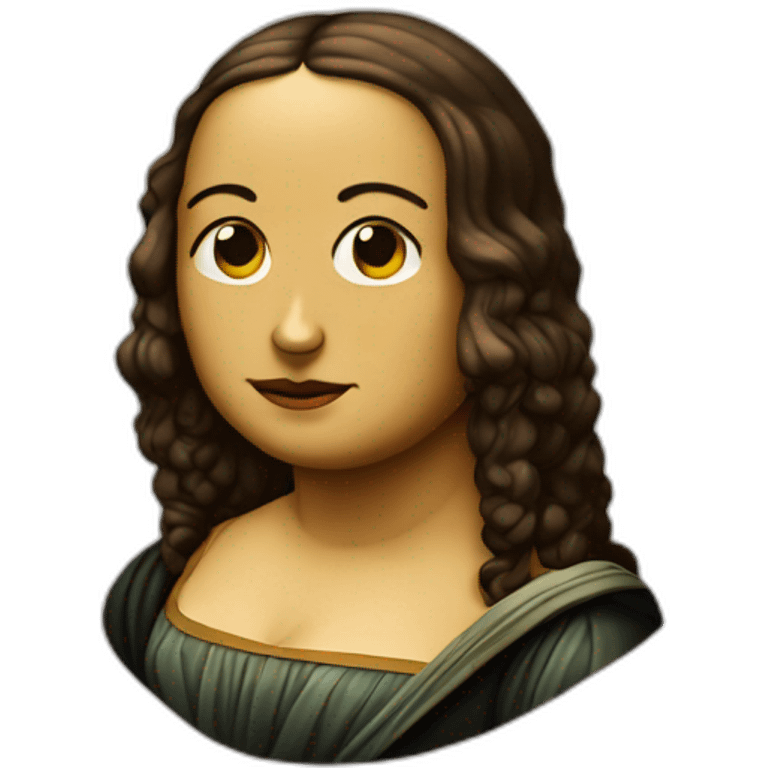 Sad monalisa emoji