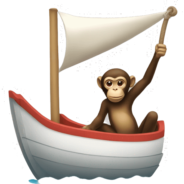 ios emoji monkey in boat emoji