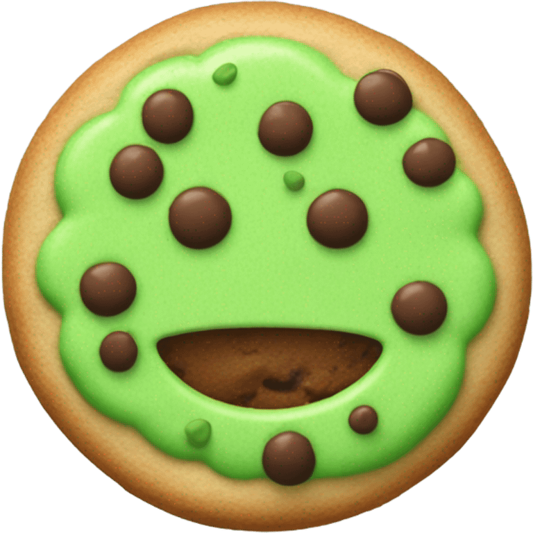 Green cookie emoji