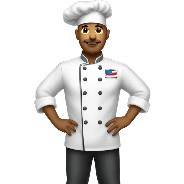 chef militar without moustache hat with eagle emoji