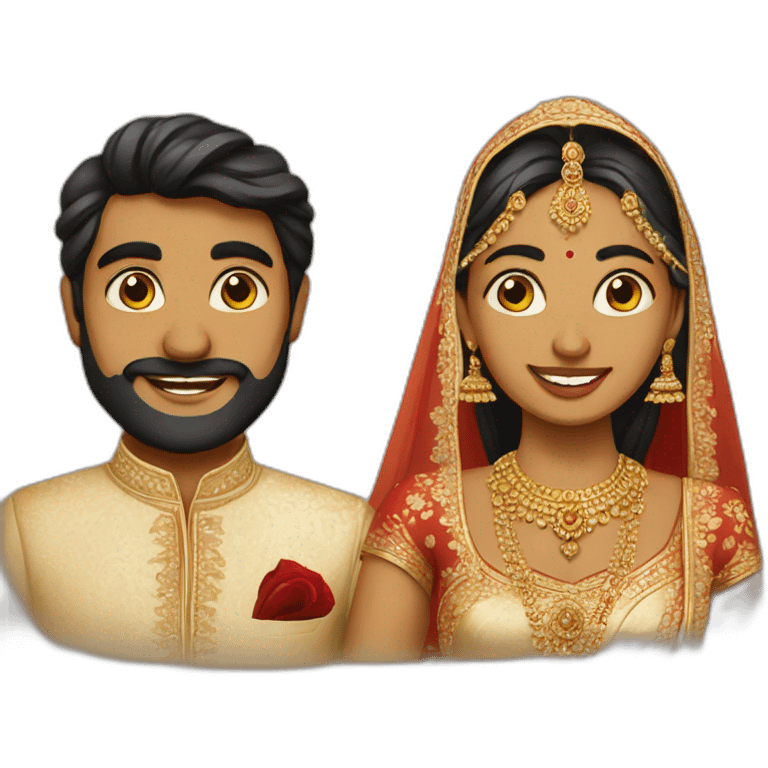 indian bride and groom emoji