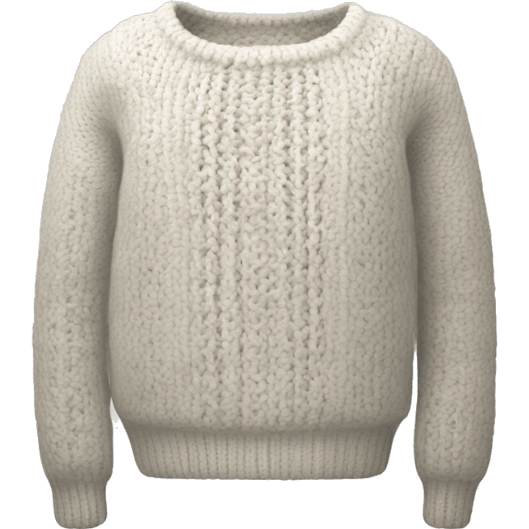 knitted white sweater for female emoji