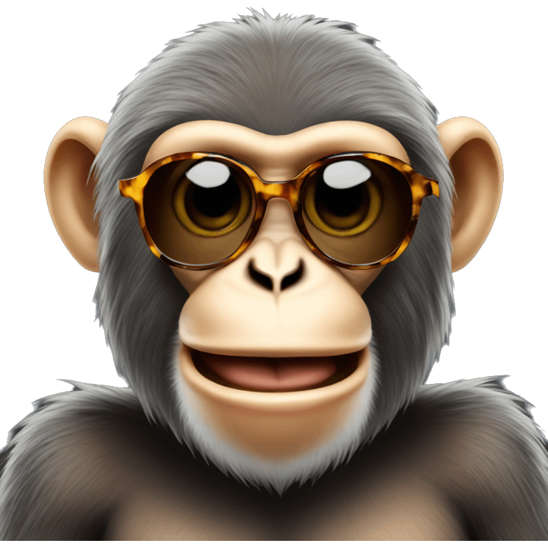 Monkey with sunglasses emoji