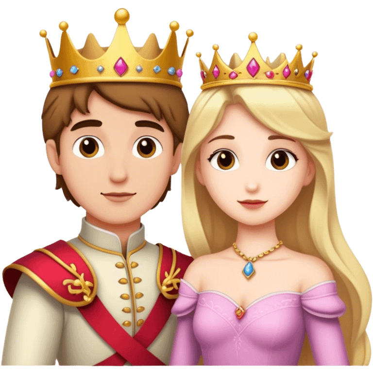 White Princess and prince love emoji